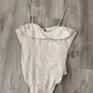 Cream Silk Bodysuit